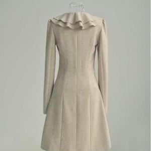 Beige Gorgeous Wool Coat Dress on Luulla