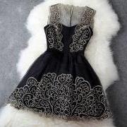 Black Lace Dress #100