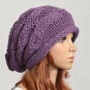 Wool handmade knitted hat