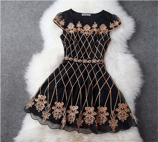 Embroidered Lace Dress