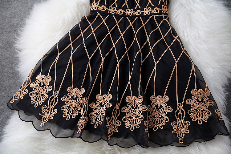 Gorgeous embroidered lace dress in black on luulla Gorgeous embroidered lace dress in black on luulla