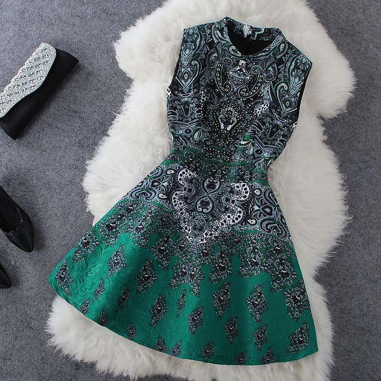 Floral Dress In Green on Luulla